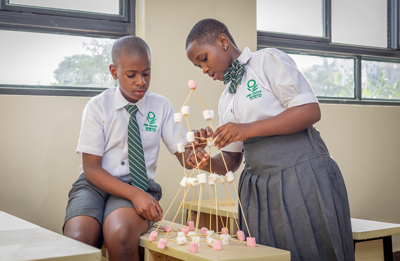 A pupil enjoying an Art class