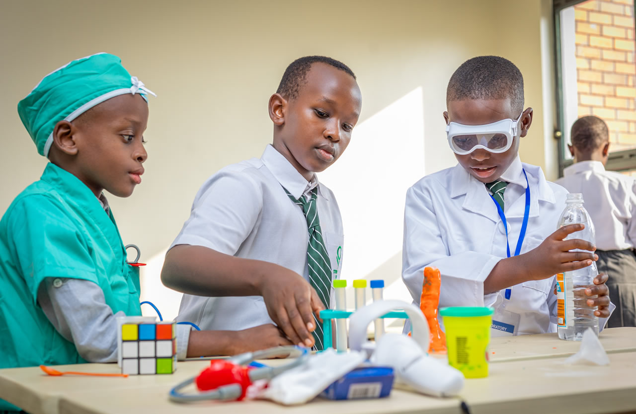 A pupil enjoying an Art class